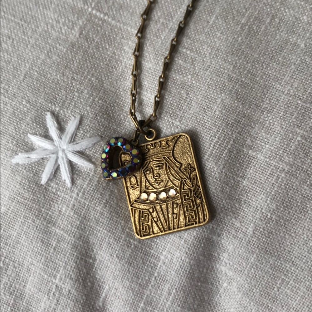 CLARA BEAU Queen of Hearts necklace.